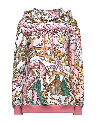 MOSCHINO Hooded track jacket  Pink 100% Polyester