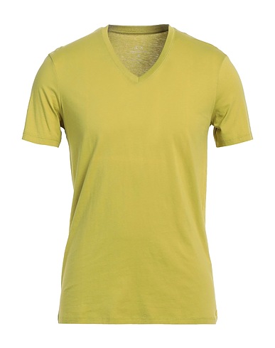 ARMANI EXCHANGE Basic T-Shirt Light green 100% Pima Cotton
