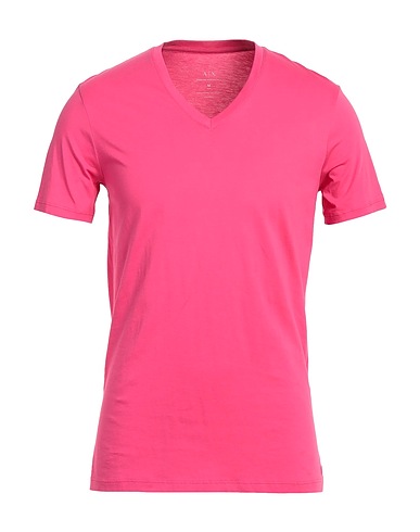 ARMANI EXCHANGE Basic T-Shirt Fuchsia 100% Pima-Baumwolle