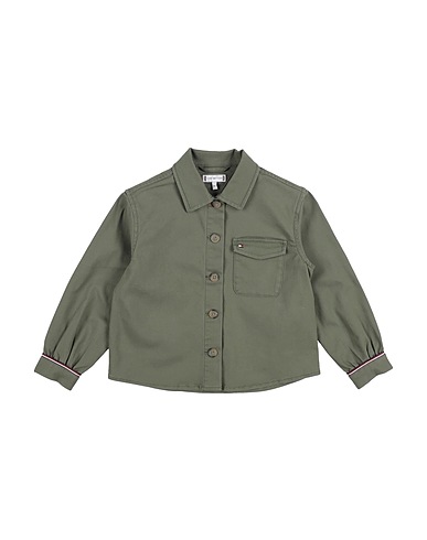 TOMMY HILFIGER Solid colour shirts & blouses Sage green 97% Organic cotton, 3% Elastane