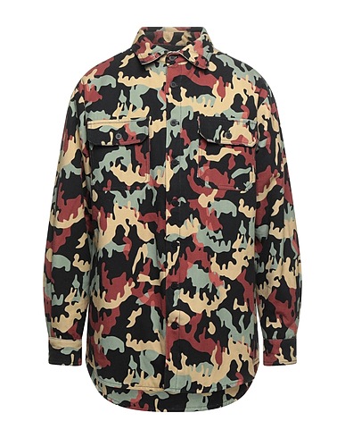424 FOURTWOFOUR Patterned shirt Black 100% Cotton