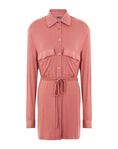 8 by YOOX Chemises et chemisiers de couleur unie VISCOSE ELASTIC BELTED SHIRT
 Vieux rose 96% Viscose, 4% Élasthanne