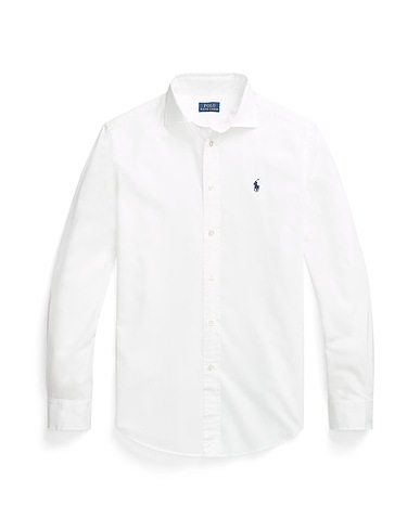 POLO RALPH LAUREN Solid color shirts & blouses RELAXED FIT COTTON TWILL SHIRT
 White 100% Cotton