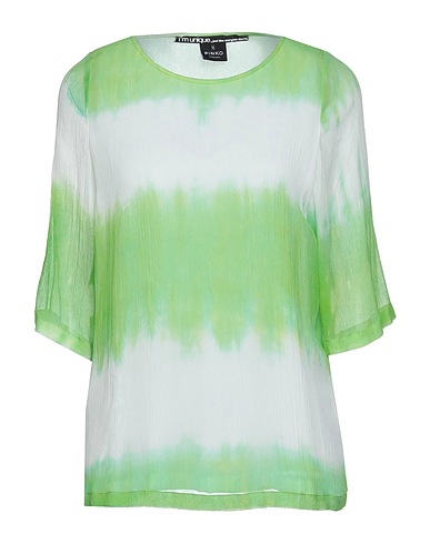 PINKO UNIQUENESS Silk top Light green 100% Silk