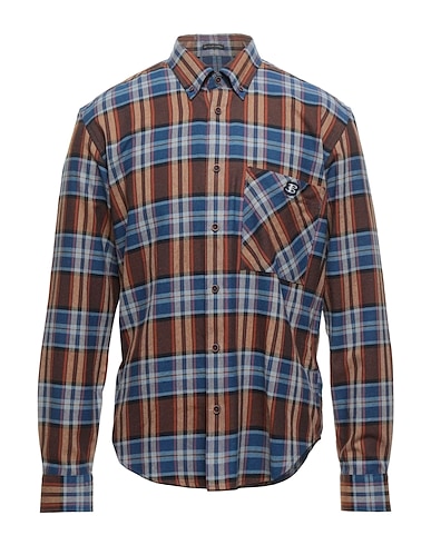 BEN SHERMAN Checked shirt Blue 70% Recycled cotton, 30% Recycled polyester