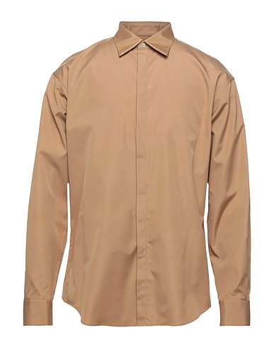 DSQUARED2 Solid colour shirt Sand 100% Cotton