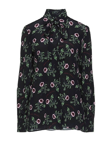 VALENTINO GARAVANI Camicie e bluse a fiori Nero 100% Seta