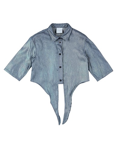 GAëLLE Paris Patterned shirts & blouses Pastel blue 72% Polyester, 28% Cotton