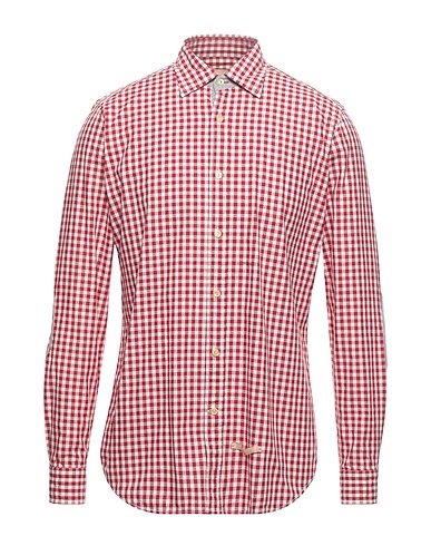 TINTORIA MATTEI 954 Camicia a quadri Mattone 100% Cotone