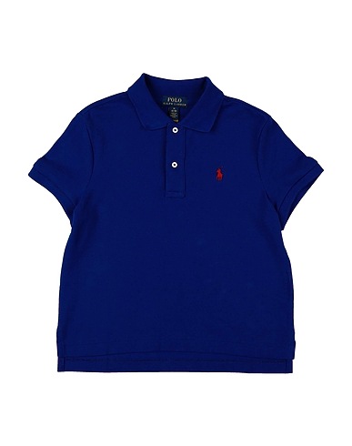 POLO RALPH LAUREN Polo shirt Boxy Polo Mesh Shirt Bright blue 100% Cotton