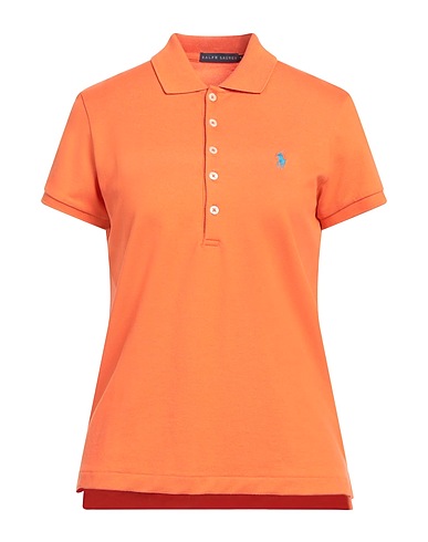 POLO RALPH LAUREN Polo shirt Orange 97% Pima Cotton, 3% Elastane