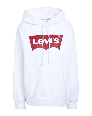 LEVI'S Hooded track jacket  GRAPHIC STANDARD HOODIE
 White 100% Cotton