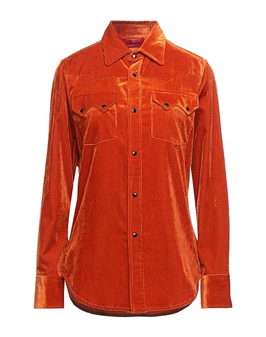 THE GIGI Camicie e bluse tinta unita Ruggine 53% Cotone, 45% Viscosa, 2% Elastan