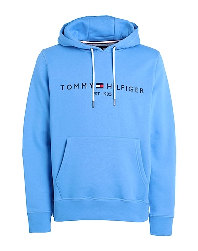 TOMMY HILFIGER Hooded track jacket  TOMMY LOGO HOODY
 Azure 64% Cotton, 36% Polyester