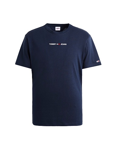 TOMMY JEANS T-shirt TJM SMALL TEXT T-SHIRT
 Midnight blue 100% Cotton