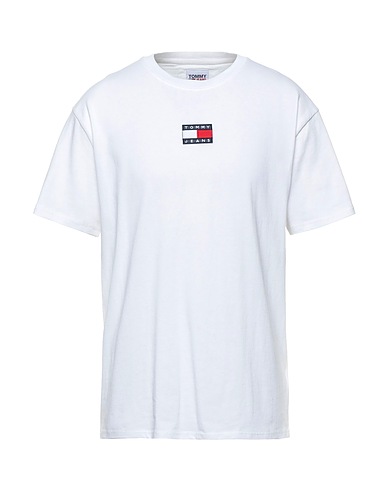 TOMMY JEANS T-shirt TJM TOMMY BADGE T-SHIRT
 White 100% Organic cotton