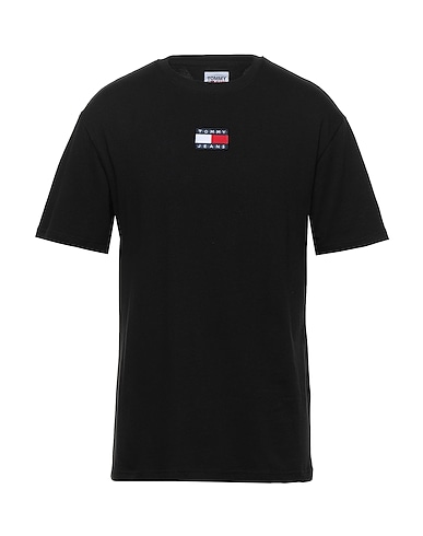 TOMMY JEANS T-shirt TJM TOMMY BADGE T-SHIRT
 Nero 100% Cotone organico