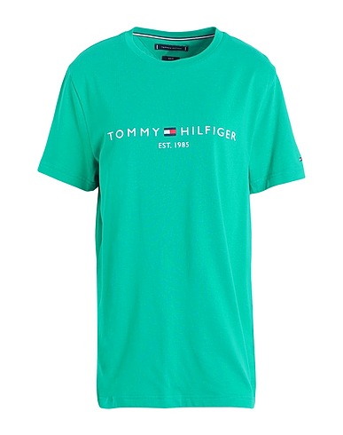 TOMMY HILFIGER T-shirt TOMMY LOGO T-SHIRT
 Green 100% Cotton
