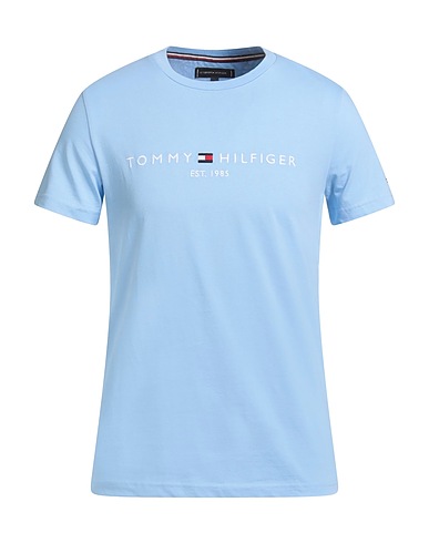TOMMY HILFIGER T-shirt TOMMY LOGO T-SHIRT
 Blu chiaro 100% Cotone