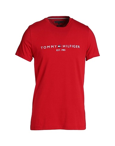 TOMMY HILFIGER T-shirt TOMMY LOGO T-SHIRT
 Red 100% Cotton