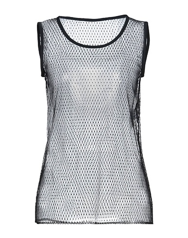 DOLCE&GABBANA Top Black 90% Polyamide, 7% Acetate, 3% Silk