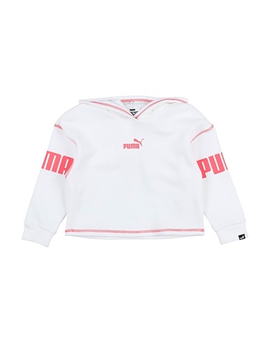 PUMA Hooded sweatshirt Puma Power Hoodie FL G White 66% Cotton, 34% Polyester