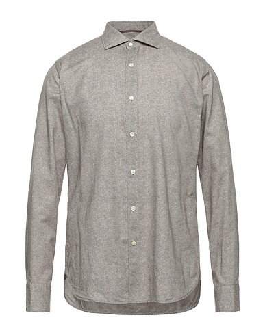 TINTORIA MATTEI 954 Patterned shirt Khaki 100% Cotton