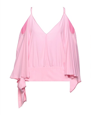 SIMONA CORSELLINI Off-the-shoulder top Pink 83% Acetate, 17% Silk