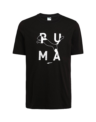 PUMA T-shirt JTS Logo Tee
 Black 100% Cotton