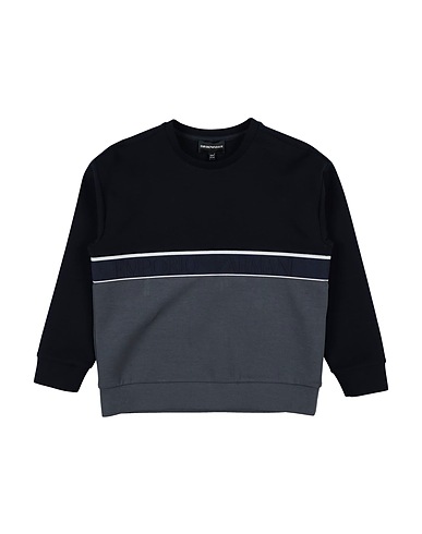 EMPORIO ARMANI Sweatshirt Midnight blue 76% Cotton, 18% Polyester, 6% Elastane