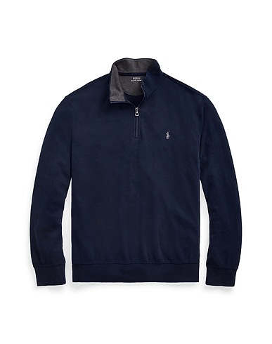 POLO RALPH LAUREN Sweatshirts LUXURY JERSEY QUARTER-ZIP PULLOVER
BLU NAVY 69% Cotton, 29% Viscose, 2% Nylon