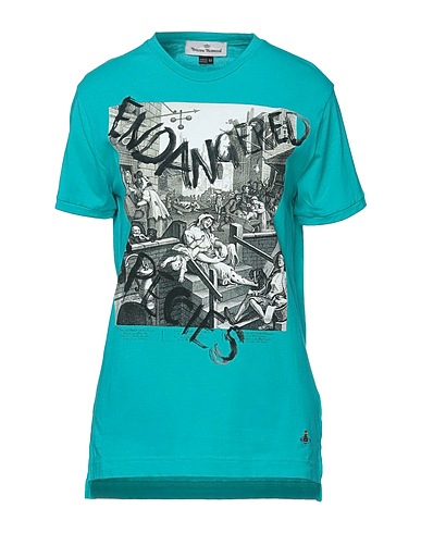 VIVIENNE WESTWOOD T-shirt Turquoise 100% Organic cotton