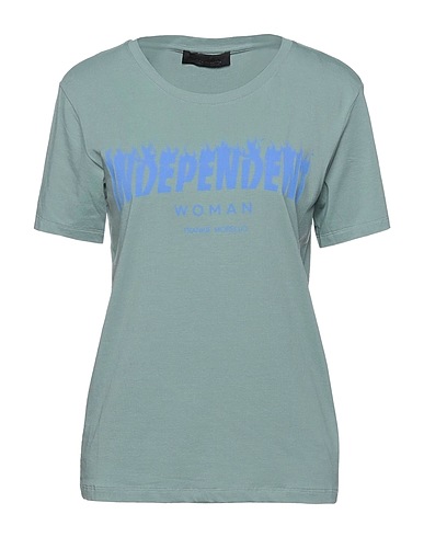 FRANKIE MORELLO T-shirt Sage green 95% Cotton, 5% Elastane