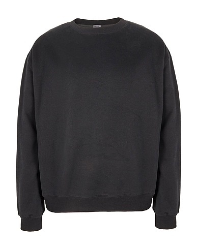 8 by YOOX Sweatshirt ORGANIC COTTON BLEND RELAXED FIT SWEATSHIRT Black 100% Organic cotton