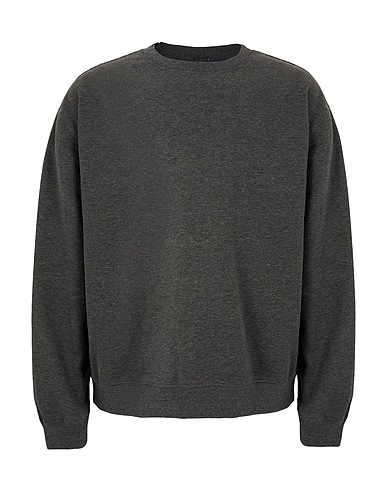 8 by YOOX Sweatshirt ORGANIC COTTON BLEND RELAXED FIT SWEATSHIRT Grey 100% Organic cotton