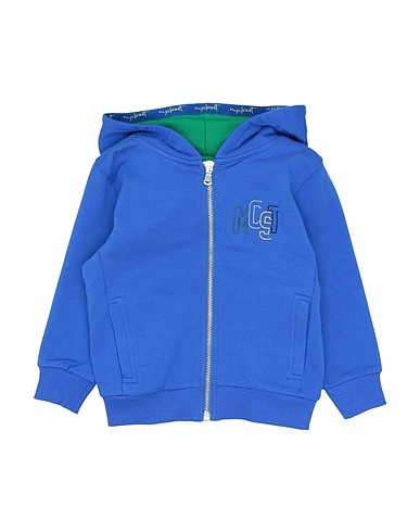 MYCLÒ SET Hooded track jacket  Bright blue 93% Cotton, 7% Elastane