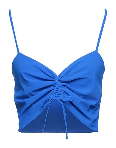 PINKO Crop top Bright blue 73% Polyamide, 27% Elastane