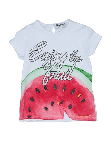 MAËLIE T-shirt White 94% Cotton, 6% Elastane