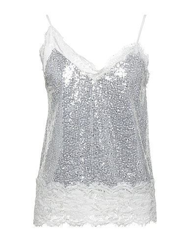 PINKO Camisole Grey 100% Polyester, Cotton, Polyamide