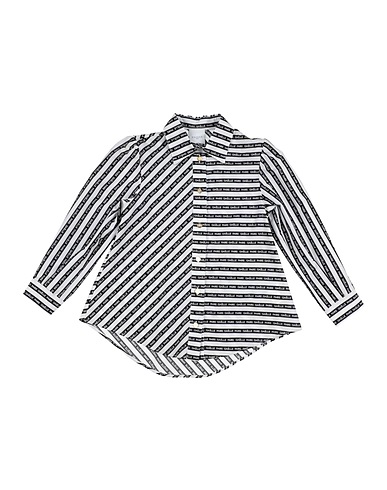 GAëLLE Paris Patterned shirts & blouses White 97% Cotton, 3% Elastane