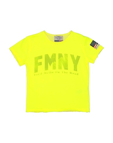 FRED MELLO T-shirt Pastel yellow 50% Cotton, 50% Polyester