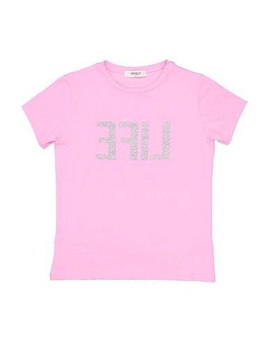 VICOLO T-shirt Rosa 90% Cotone, 10% Elastan