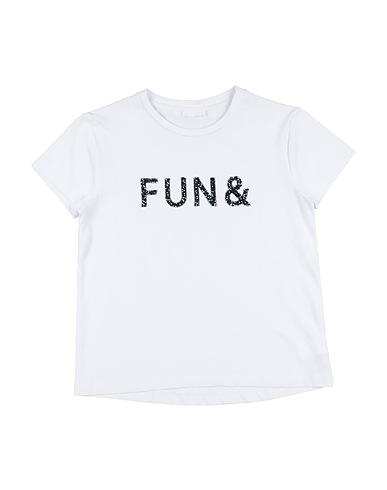 FUN & FUN T-shirt White 95% Cotton, 5% Elastane