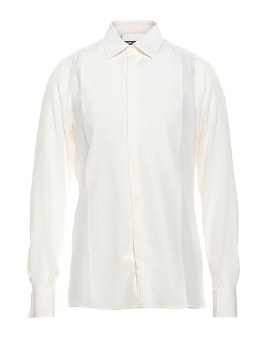 DOLCE&GABBANA Solid color shirt Off white 100% Silk