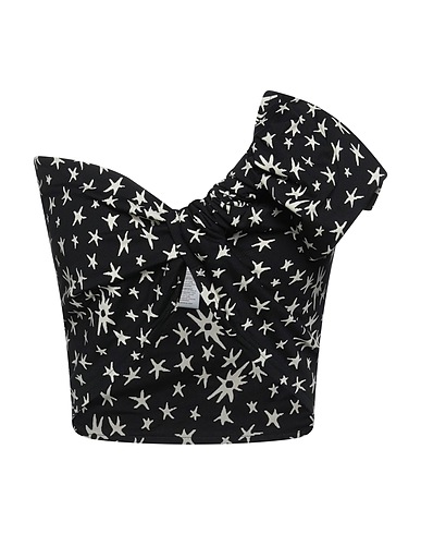 DONDUP Bustier Black 71% Cotton, 20% Polyamide, 6% Polyester, 3% Elastane