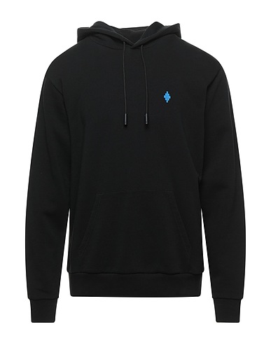 MARCELO BURLON Hooded sweatshirt Black 100% Cotton, Elastane