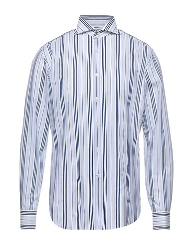 ALESSANDRO GHERARDI Gestreiftes Hemd Blau 100% Baumwolle