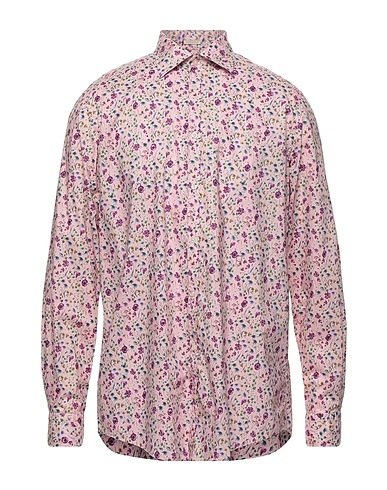 MASSIMO ALBA Patterned shirt Pink 100% Cotton
