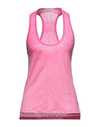 BRUNO MANETTI Vest Pink 100% Linen