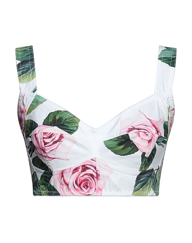DOLCE&GABBANA Top White 70% Cotton, 24% Polyamide, 6% Elastane